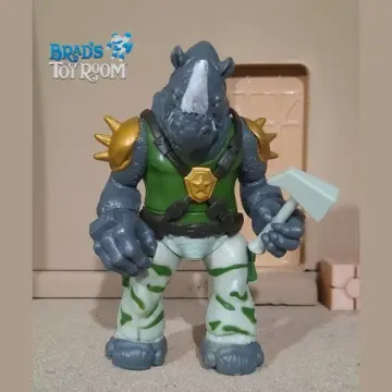 Rocksteady TMNT Teenage Mutant Ninja Turtles Action Figure 2014 Viacom W/ Hammer