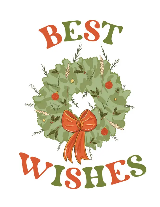 Wreath Christmas Card