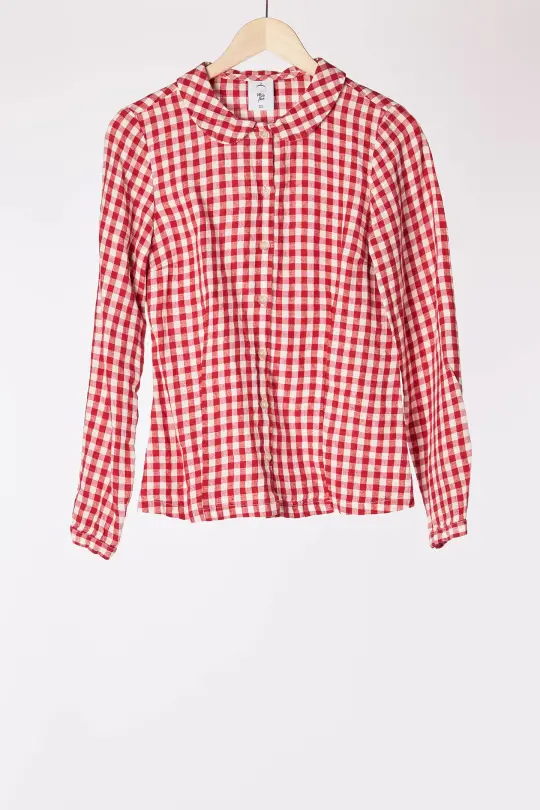 Classic Shirt, Long Sleeve, Red Gingham