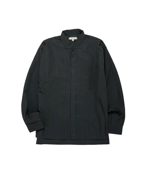 MotivMfg Shura Shirt Fine Cotton Poplin/Black Striped
