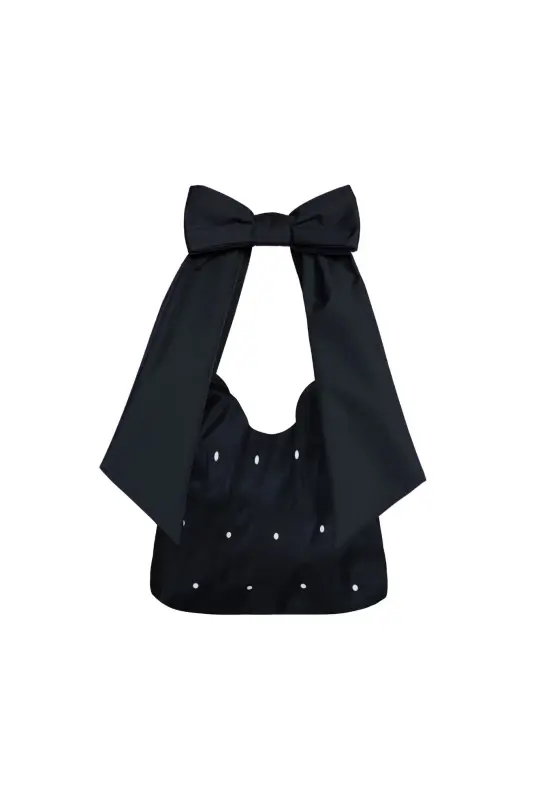 Bow Tote Bag | Polka Dot