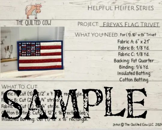 Helpful Heifer Freya's Flag Trivet
