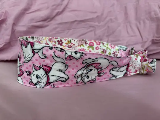 White Kitten Reversible Headband