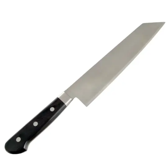 Tsunehisa SRS13 Polished 240mm Kiritsuke Gyuto Black Pakka Western Handle