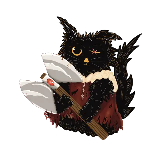Barbarian Cat Vinyl Sticker