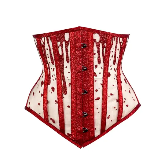 BLOOD DRIPS DECORATIVE UNDERBUST - NUDE