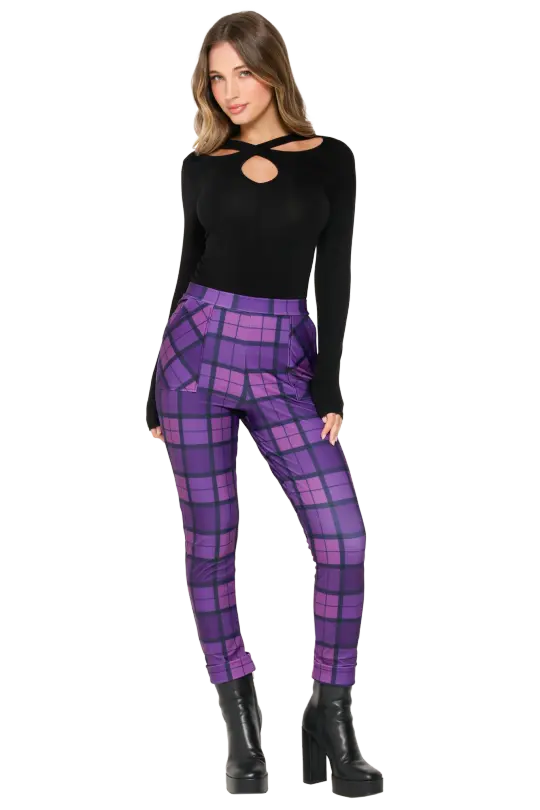 Poisonberry Tartan Cuffed Pants