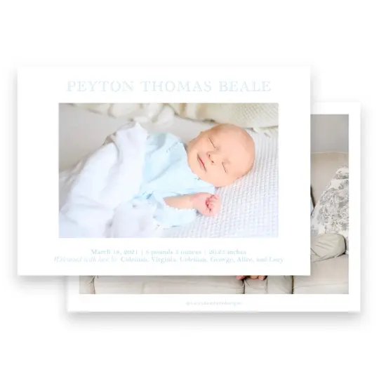 Boy's Simple Birth Announcement