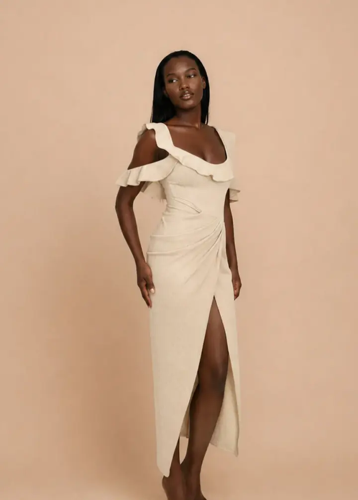 Rissa Dress in Oat