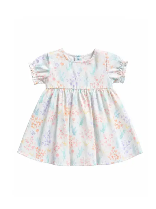 Scarlett Dress - Cream Floral Bamboo