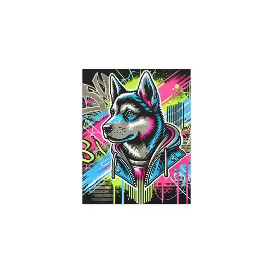 Street Pup Indoor and Outdoor Silk Poster