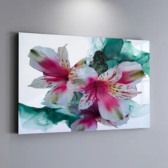 Pink Lily Fantasy II | Acrylic Glass Wall Art