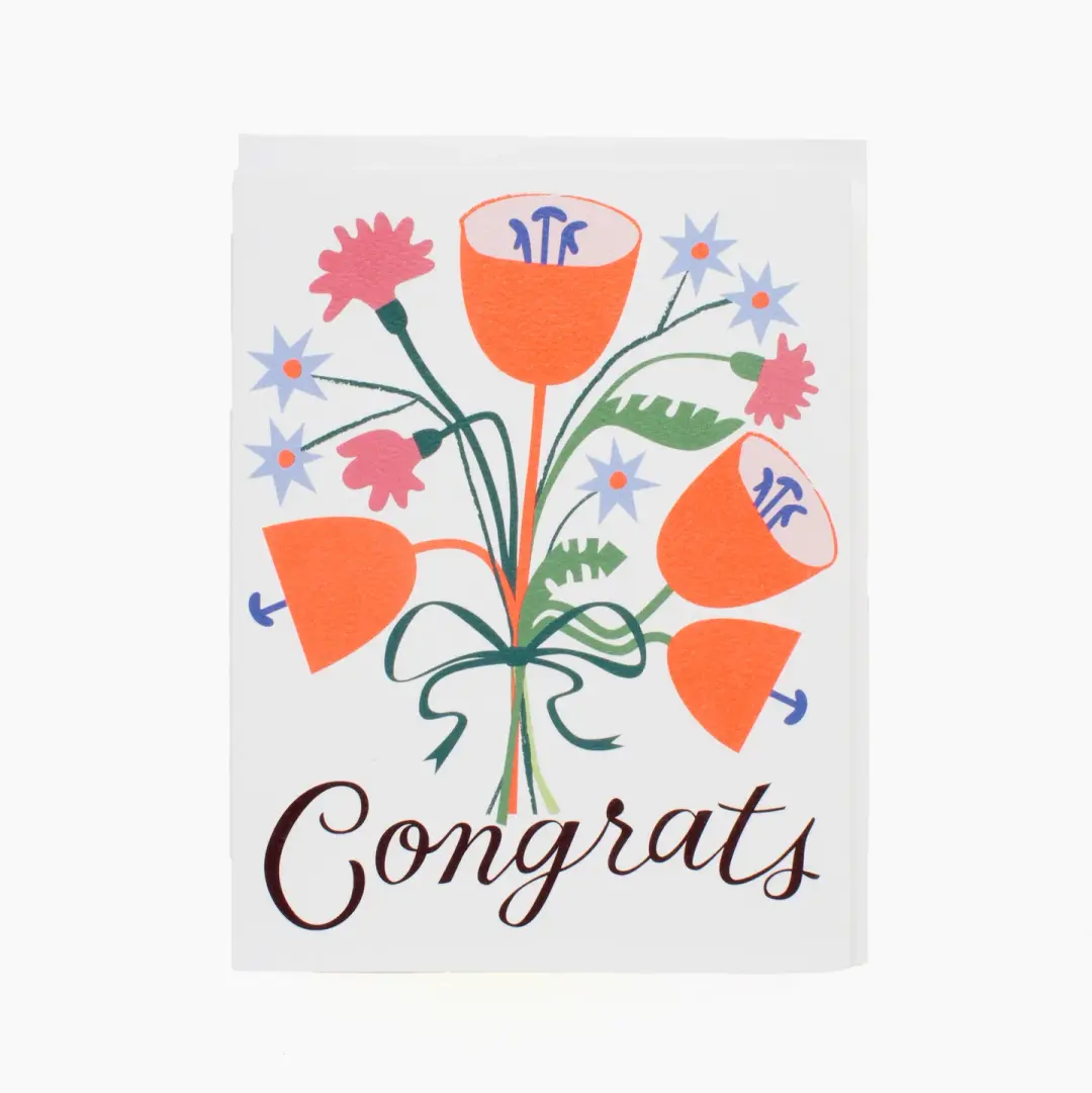 Bouncy Floral Congrats Card