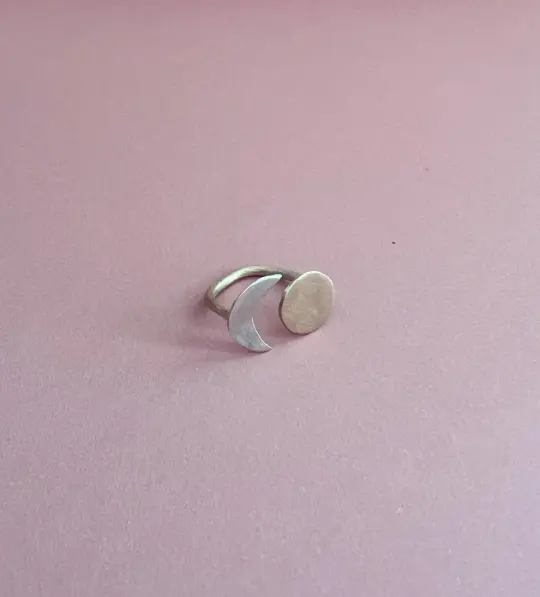 La Platera-  Sun & Moon Ring + Earrings