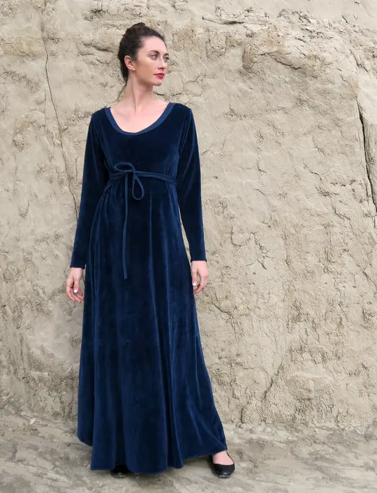 VELOUR Flip Wrap Simplicity Long Dress