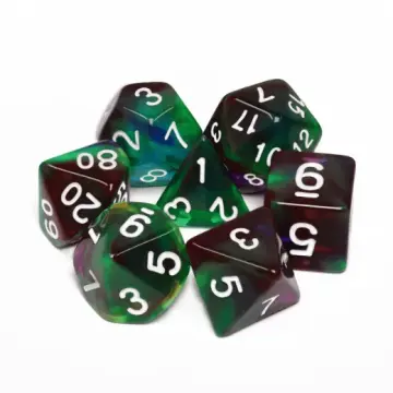 Bottom of the Sea DnD Dice Set – 7-Piece Marbled Ocean Dice