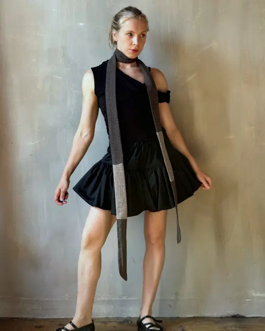 Spring '25:  Extra-Long Skinny Scarf in Multi-Stripe
