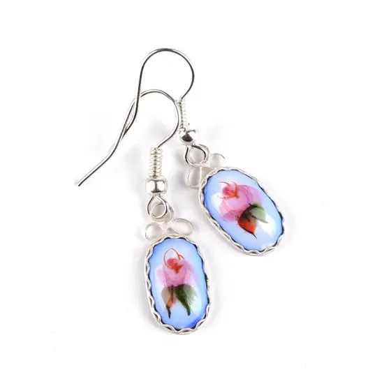 Small Blue Finift Earrings
