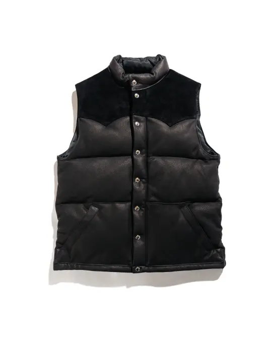 The Real McCoy's MJ22119 Deerskin Down Vest Black