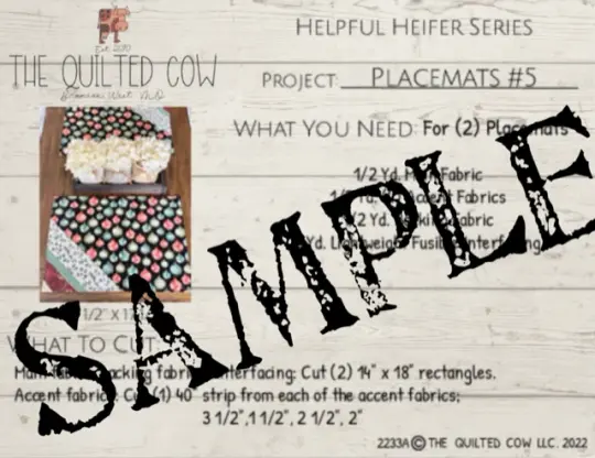 Helpful Heifer Placemat #5