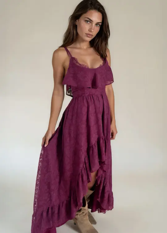 Amalee Dress in Burgundy