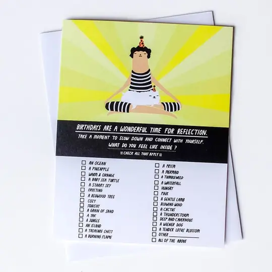 Birthday Reflection Card