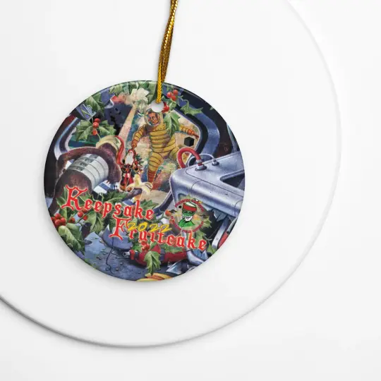 Keepsake Fruitcake 2022 Collectible Porcelain Ornament | Dbl Sided