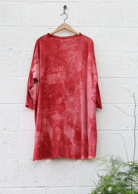 SAMPLE SALE - Roll Neck Poppy Tunic / 2XS-S / Light Hemp / Poppy (74)