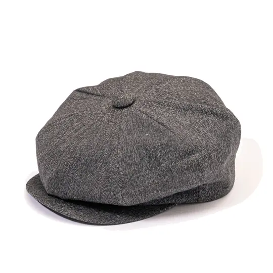 SALT AND PEPPER CHAMBRAY NEWSBOY CAP