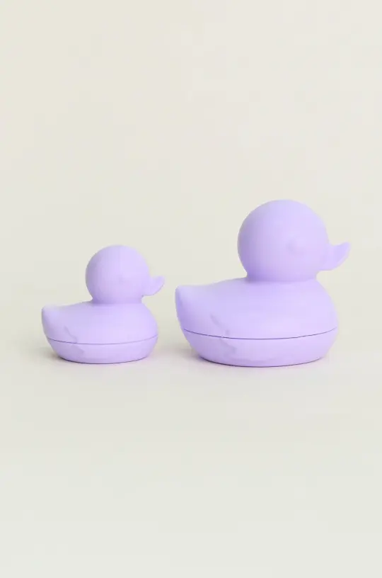 Silicone Ducky Bath Toy - Lilac Set of 2
