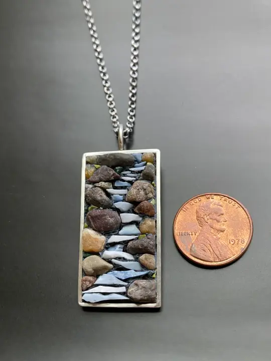 Snake River Pendant Large Rectangle