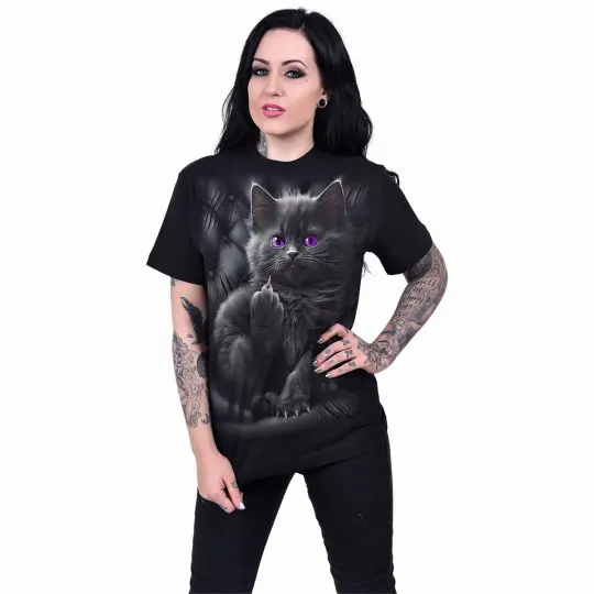 Cattitude T-Shirt Black - Cat Attitude Shirt - Funny Cat Mom Tee