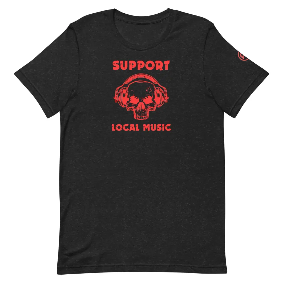 Augmented Reality enhanced "Support Local Music" Unisexy t-shirt