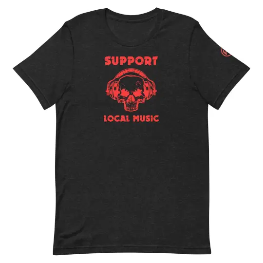 Augmented Reality enhanced "Support Local Music" Unisexy t-shirt