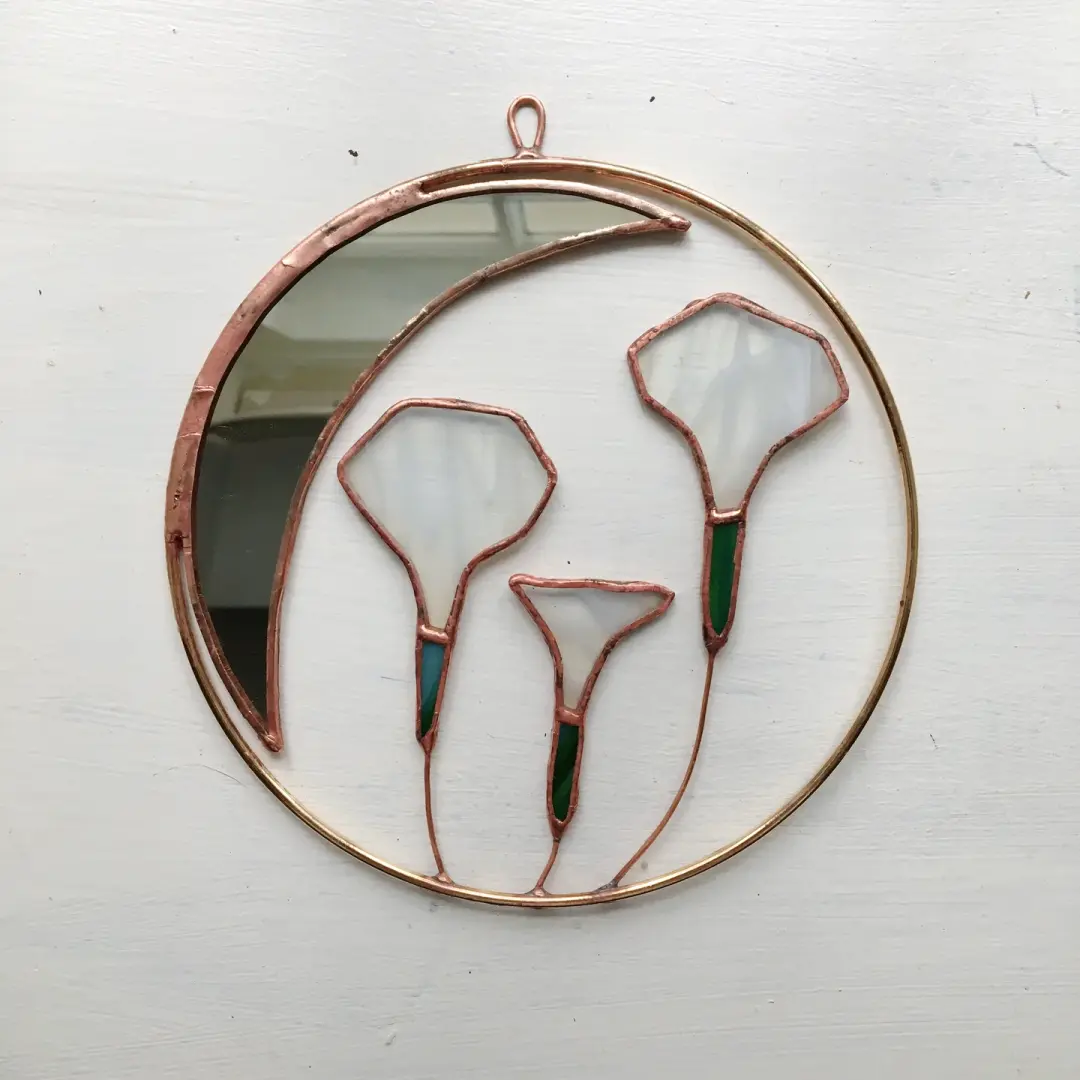 Moonflower Wreath with Crescent Moon