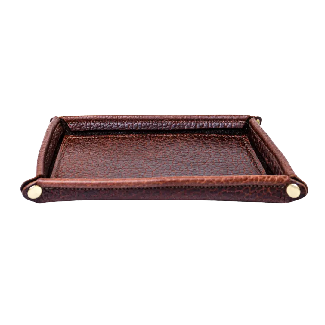 Cognac Bison Valet Tray
