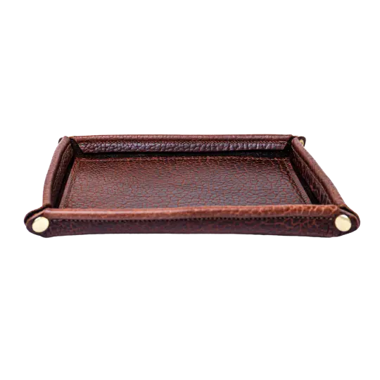 Cognac Bison Valet Tray