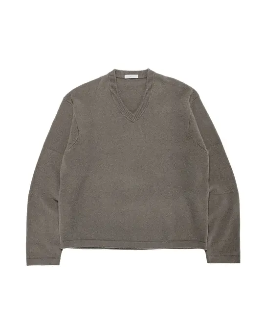 Lady White Co. Wool V Neck Sweater Clay