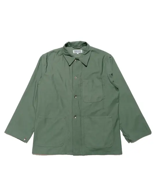 Engineered Garments Workaday Utility Jacket Olive Cotton Reverse Sateen