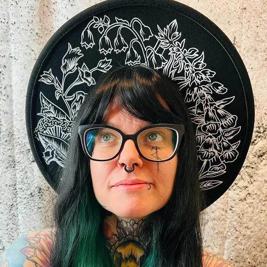 Deadly Garden Vegan Felt XL Wide Brim Hat