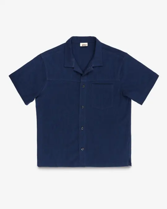 STF Japanese 8.5oz Slub Cotton Short Sleeve Shirt - Indigo