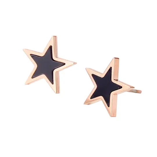 Blackstar Rose Gold Stud Earrings