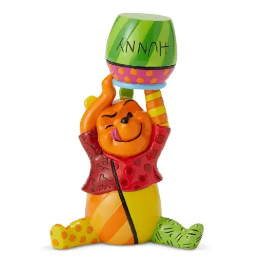 Britto Winnie the Pooh And Honey Pot Mini Figurine