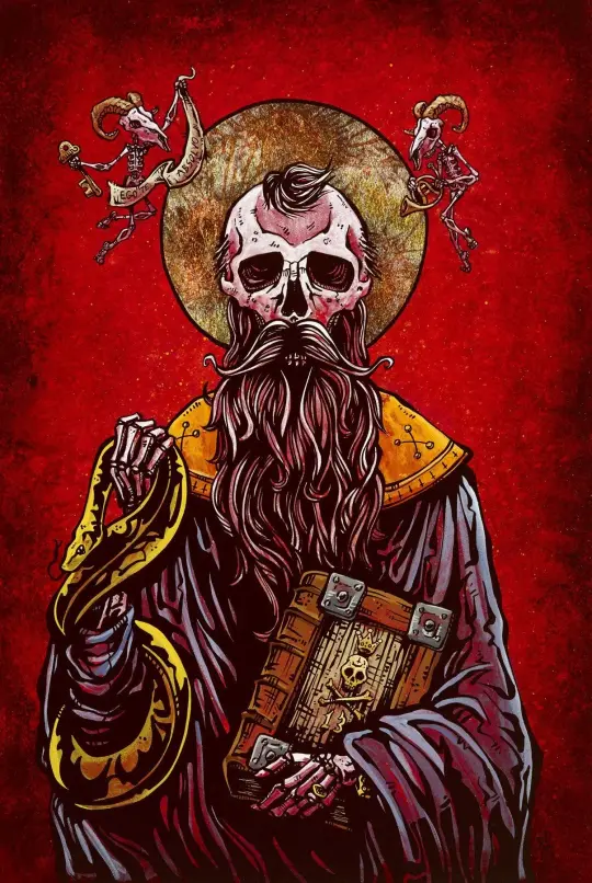 Saint of the Sinners Canvas Print - Day of the Dead Religious Art by David Lozeau