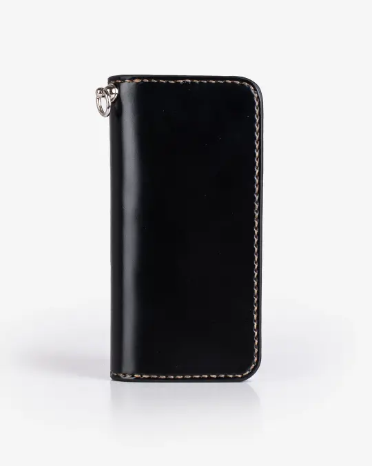Long Shell Cordovan Wallet - Black