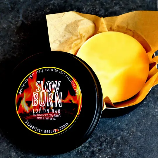 Slow Burn Solid Lotion Bar.