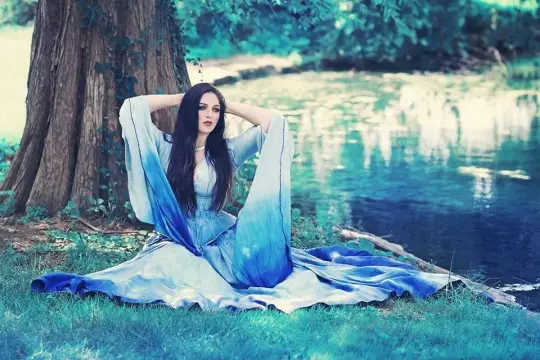 Blue Rain Ombre Dress