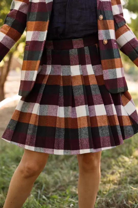Marren Skirt in Maize Brushed Gingham