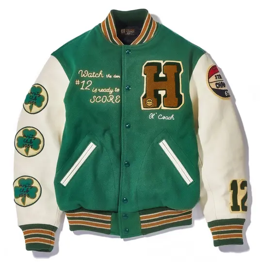 WOOL VARSITY JACKET / SHAMROCKS