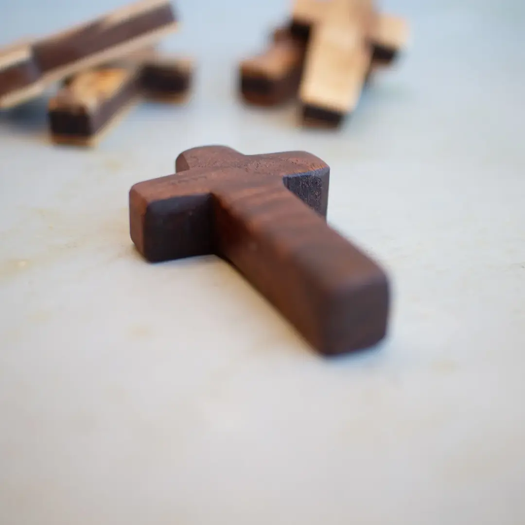 Handmade Wooden Pocket Crosses